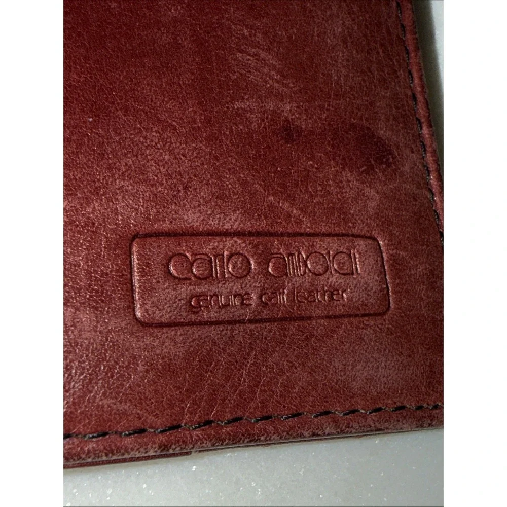 Carlo Amboldi Calfskin Leather Brown‎ Wallet 6x3.5